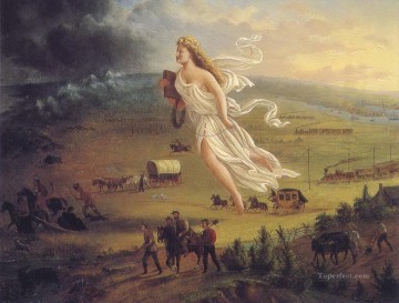 アメリカインディアン Painting - アメリカ西部の進歩